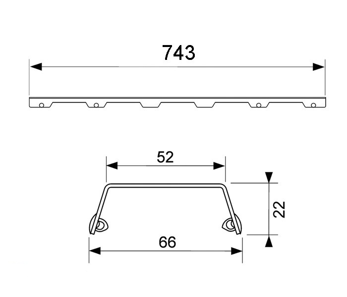 Декоративная панель TECE drain line steel II 600883 для душевого лотка 80 см