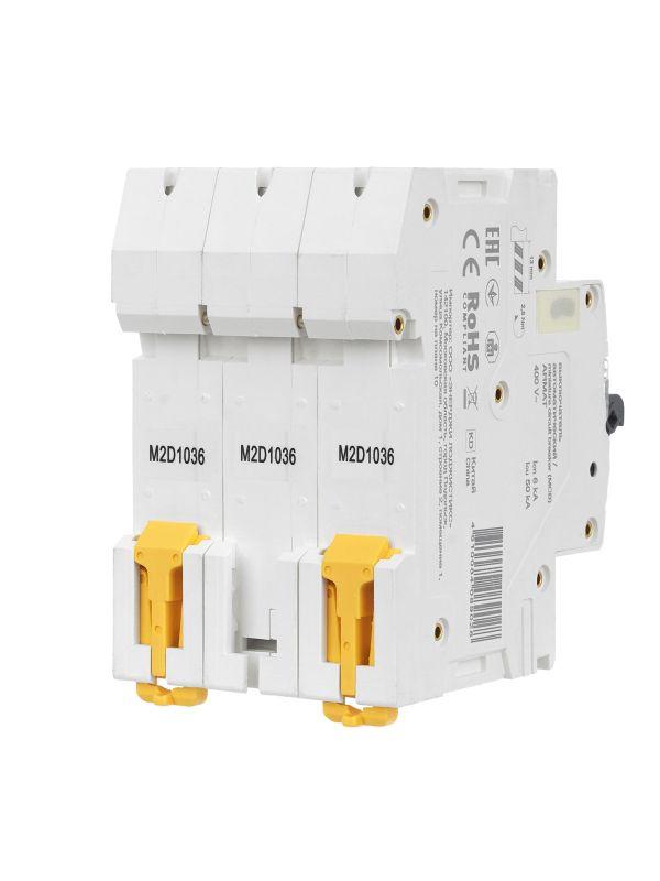 Выключатель автоматический модульный 3п D 10А M06N ARMAT IEK AR-M06N-3-D010