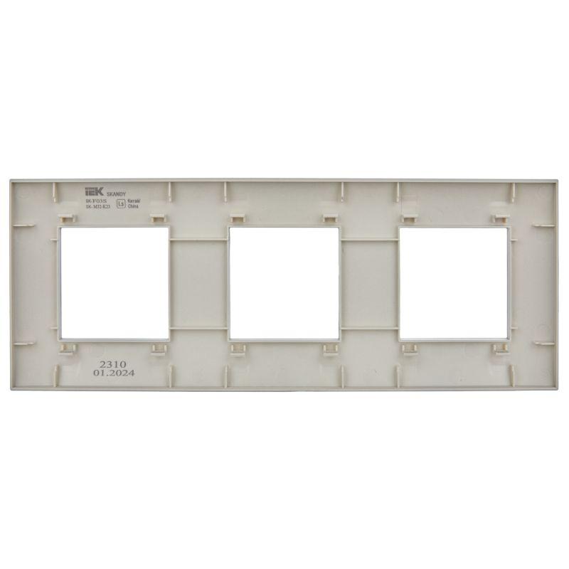 Рамка 3-м SKANDY SK-F03S серебр. IEK SK-M32-K23