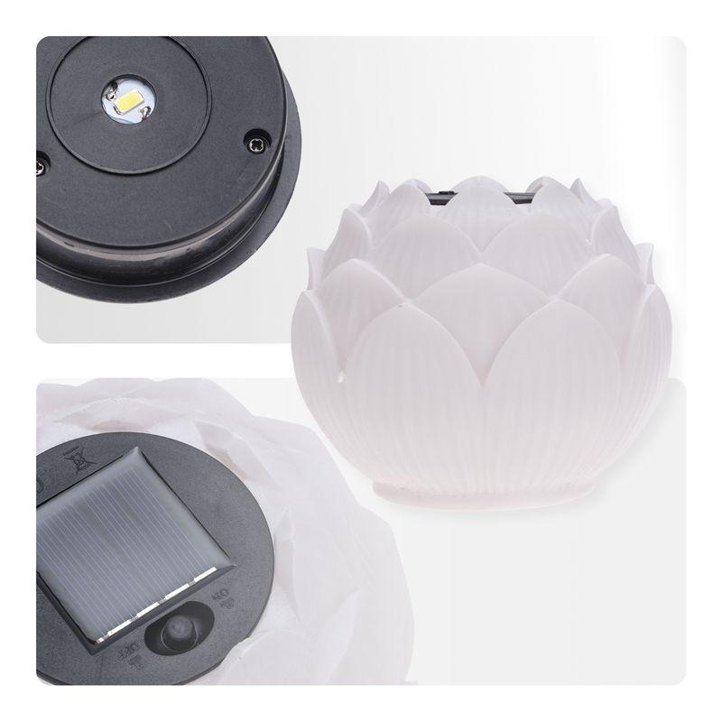 Светильник садовый Лотос 15см 3000К встроен. аккумулятор солнечная панель коллекция Пекин Rexant 602-2431