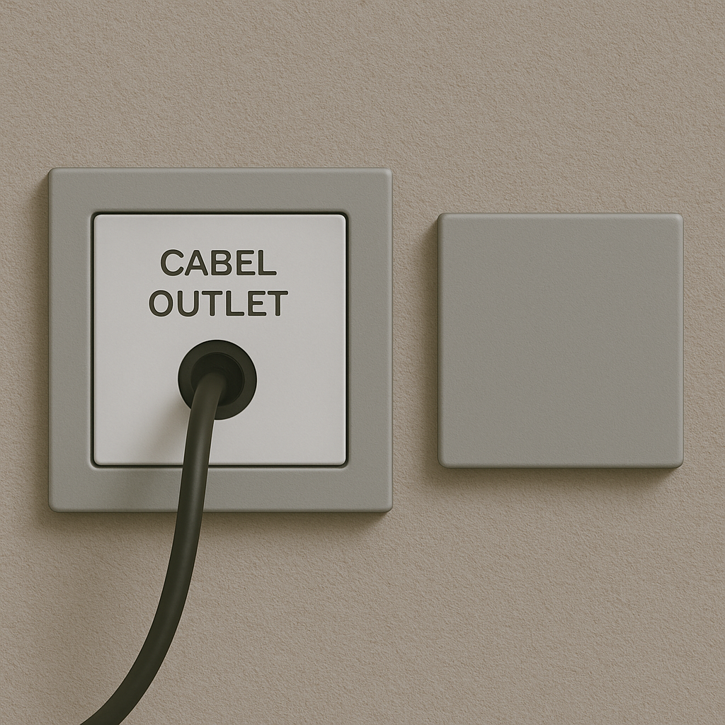 Вывод кабеля и заглушки