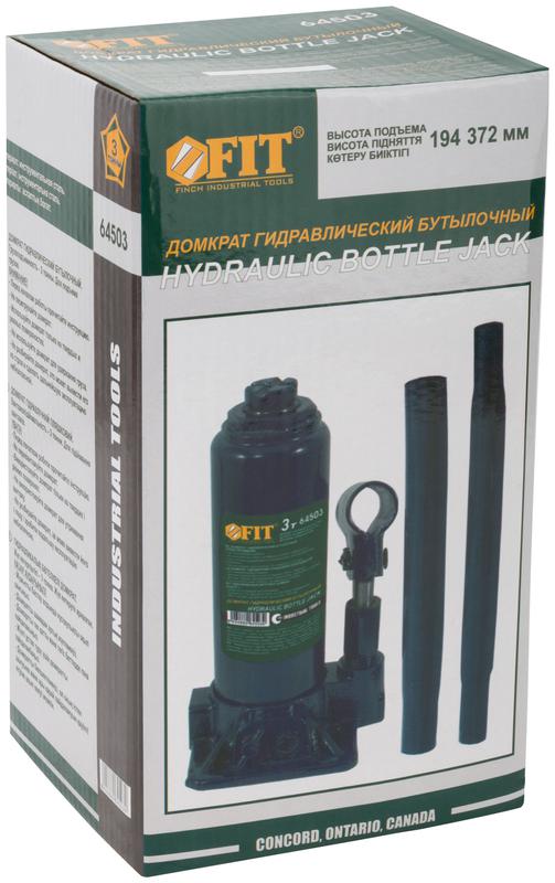 Домкрат гидравлический бутылочный 3т FIT 64503