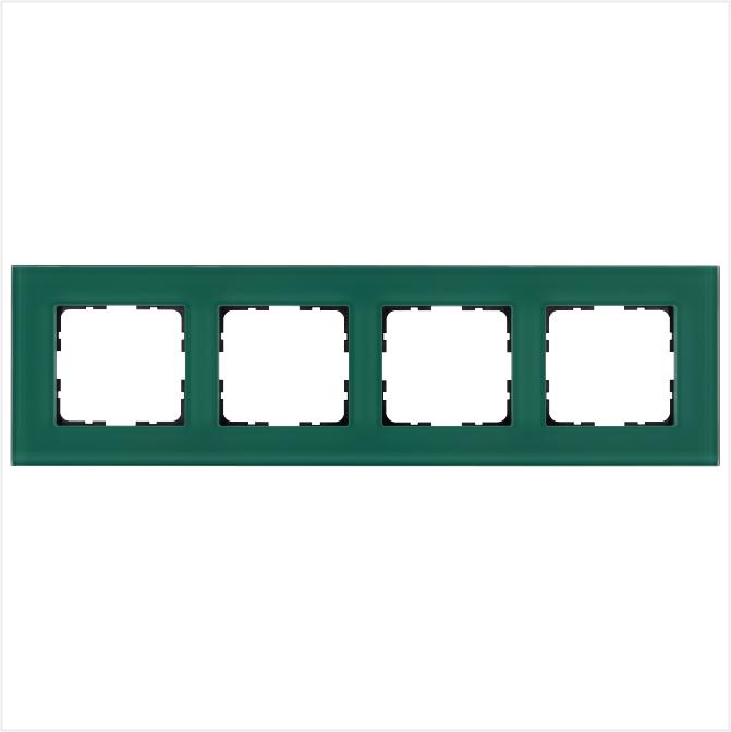 Рамка 4-м G-Glass стекло лазурн. Jasmart G1004GJ