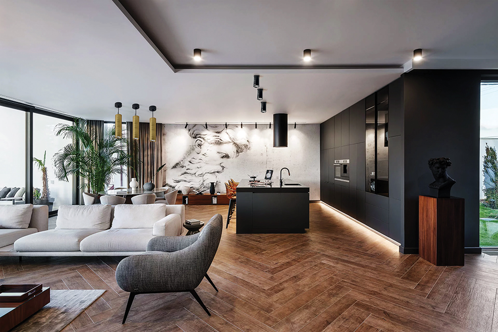 Светильник ДСО GU10 без лампы на подвесе черный