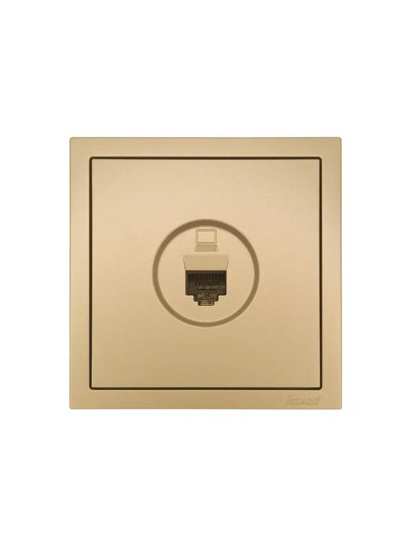 Розетка компьютерная 1-мест. СП ZIMA IP20 зол. LEZARD 704-3688-139