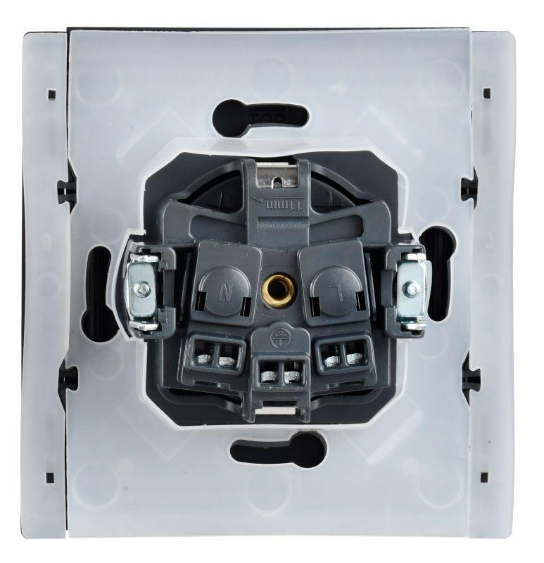 Розетка СП FORTE&PIANO 16А IP44 FP521 с заземл. защ. шторки с крышкой винт. крепл. сталь IEK FP-R16-16-44-K46