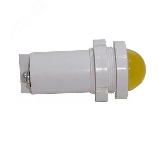 Лампа светодиодная СКЛ-14Б-Ж-2-220(М) мигающая 220В 50Гц/пост. диаметр посадочного отверстия 22мм УХЛ2.1 желт. Реле и Автоматика A8021-79688455