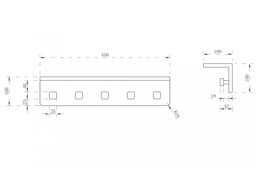 Вешалка с полкой ABBER Stein AS1651MB черная матовая
