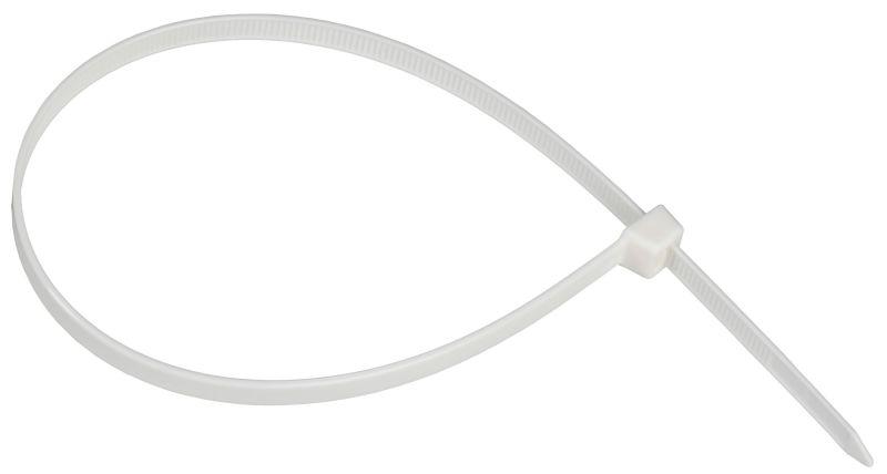 Хомут 7.6х370мм P6.6 самозатухающий бел. (уп.100шт) IEK UHH90-D076-370-100-K01