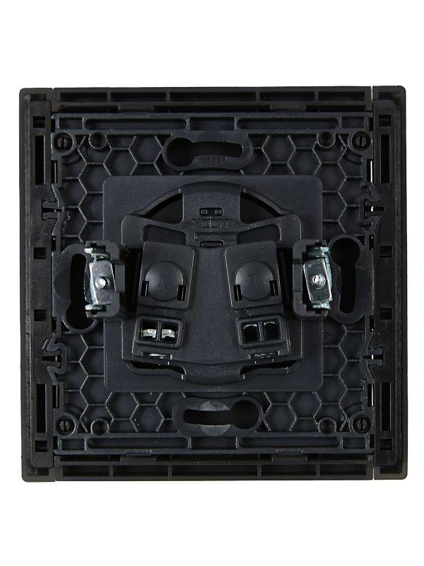 Розетка 1-м СП FORTE&PIANO FP317 10А без заземл. защ. шторки винт. крепл. сер. IEK FP-R13-10-K03