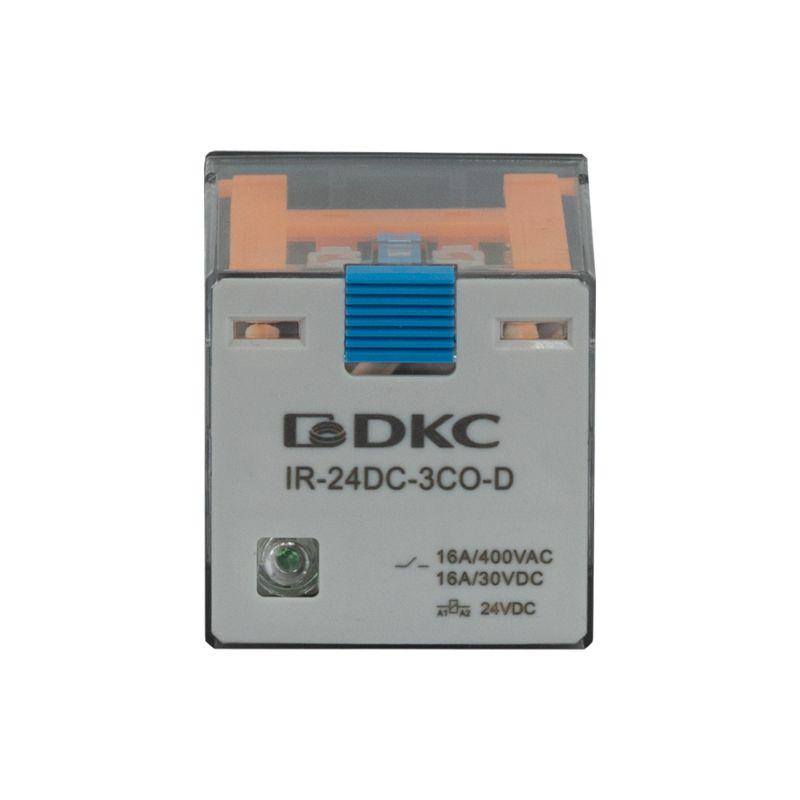 Реле одиночное 24В DC до 16А 3 прекидн. контакта DKC IR-24DC-3CO-D