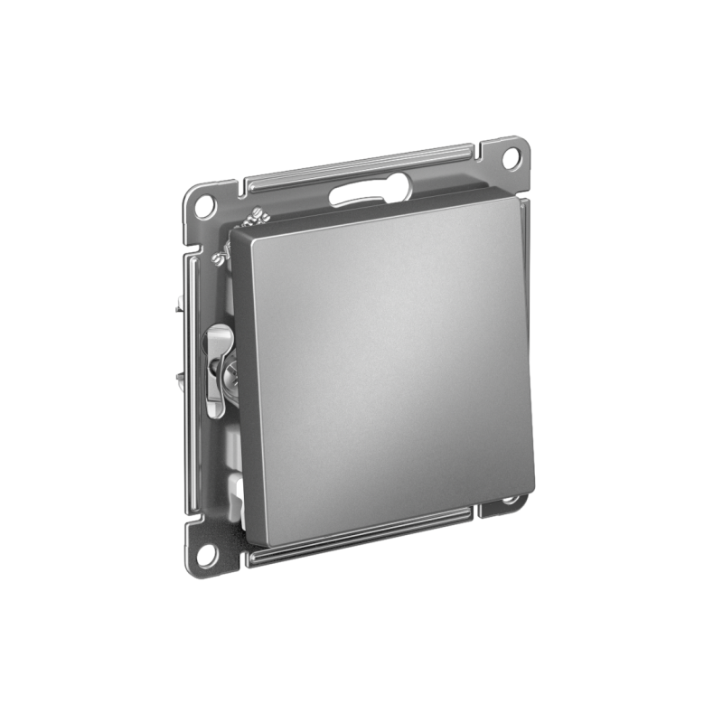 Выключатель 1-кл. AtlasDesign (сх. 1) 10AX быстрозажим. клем. механизм сталь SE ATN000911S