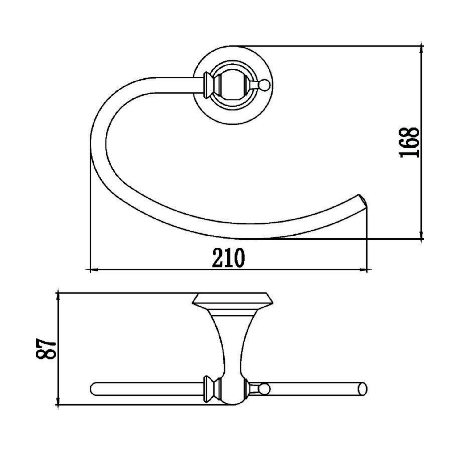 Полотенцедержатель Savol S-06960W, белый