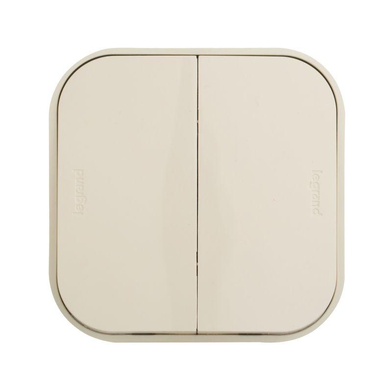 Выключатель 2-кл. ОП Quteo 10А IP20 10AX сл. кость IEK 782232