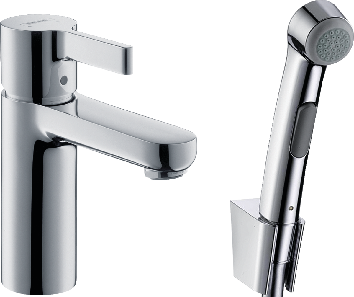 Смеситель Hansgrohe Metris S 31160000 для раковины с гигиеническим душем