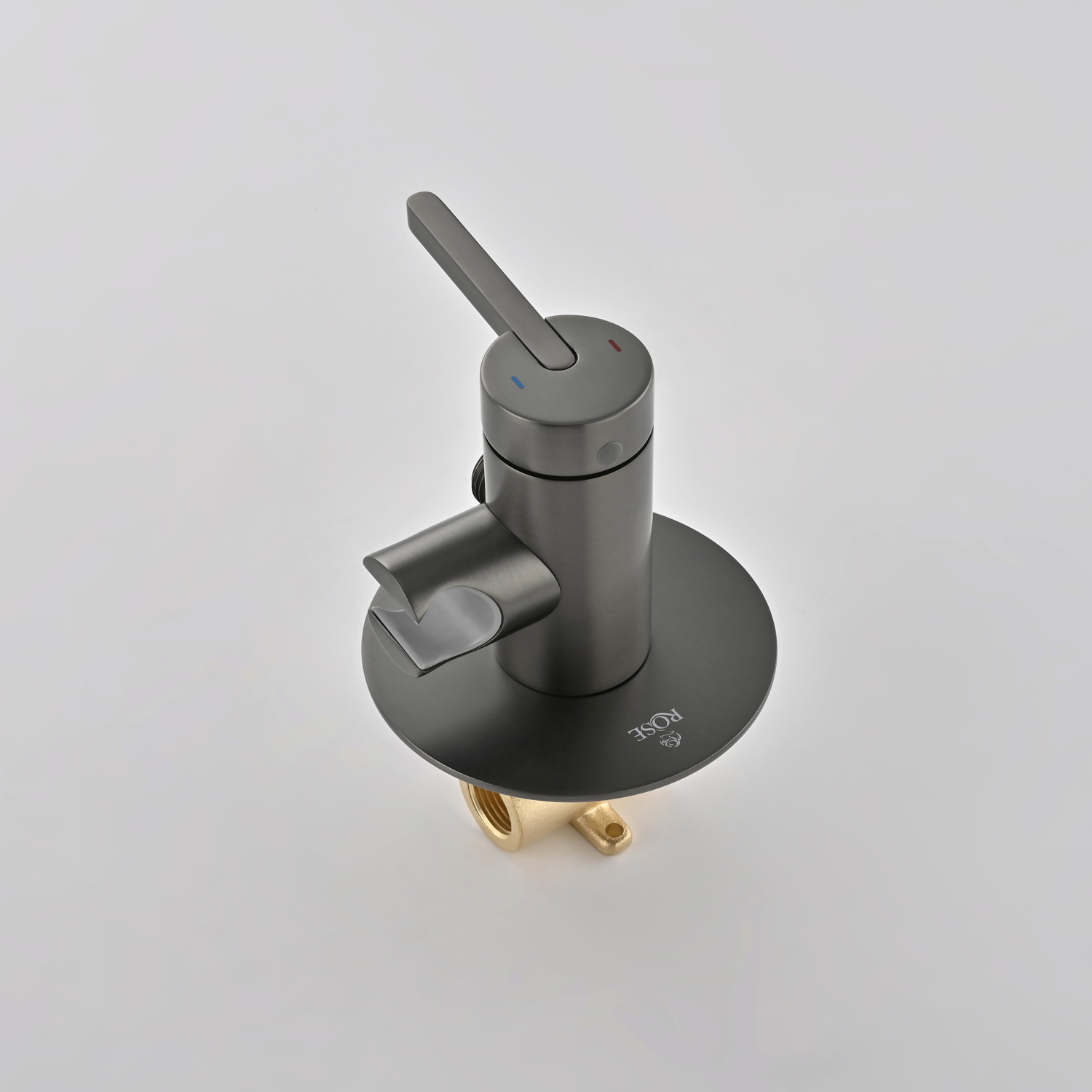 Гигиенический душ со смесителем Rose R235T, оружейная сталь