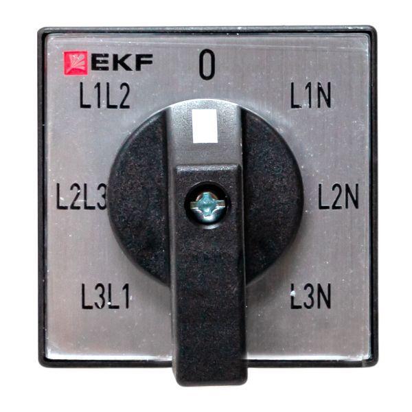 Переключатель кулачковый ПК-1-64 10А для вольтметра IP65 EKF pk-1-64-10-65