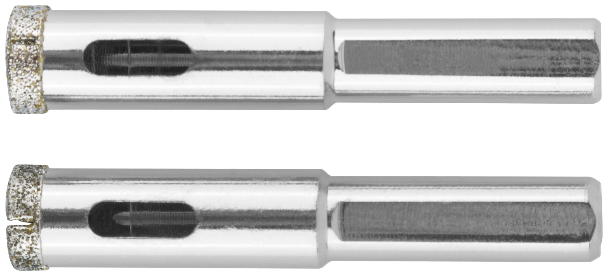 Коронки кольцевые по керамограниту, камню и кафелю алмазные, набор 2 шт., 12х65 мм