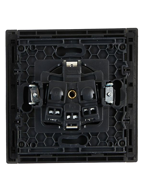 Розетка СП FORTE&PIANO FP315 16А с заземл. защ. шторки винт. крепл. сер. IEK FP-R14-16-K03