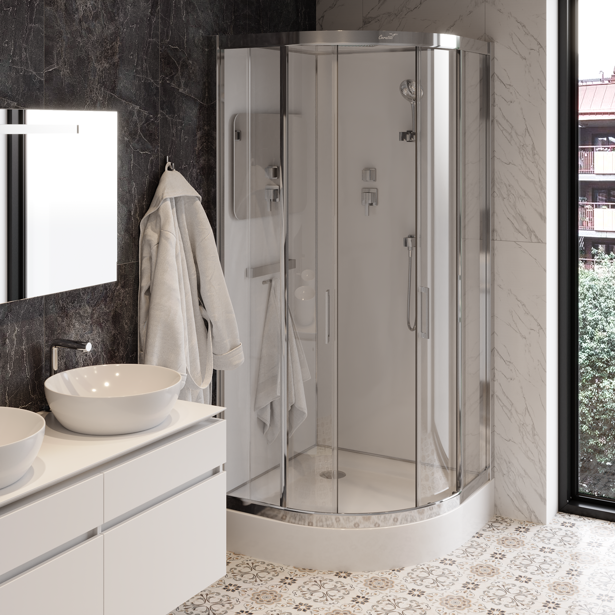 Кабина VIVA91 душевая Ceruttispa (90x90x215)