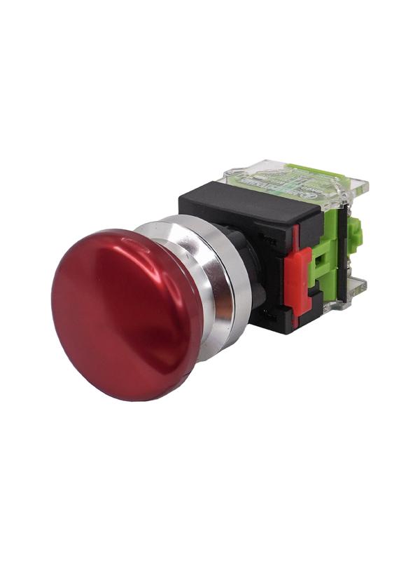 Выключатель кнопочный ВК30-M11MB/R/P 1НО+1НЗ гриб без фиксации 40мм d30мм IP65 красн. Электротехник ET086977