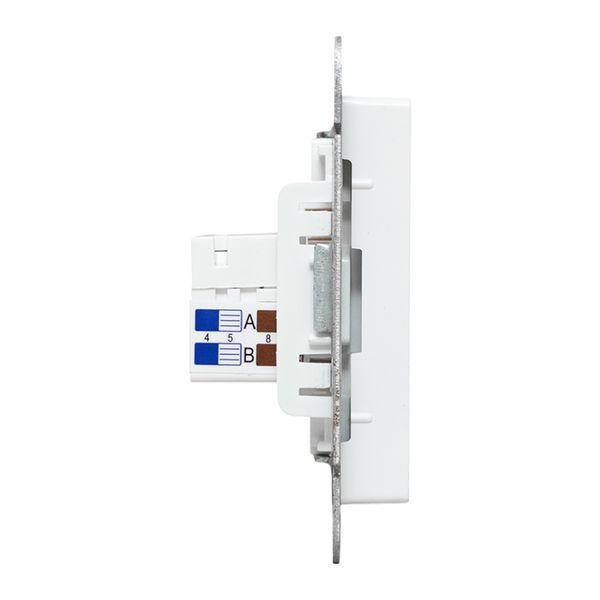 Розетка компьютерная 2-м СП Эпика RJ45 кат.5 механизм бел. EKF UP1-SOW-2RJ45-5