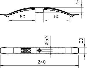 Зажим кабельный 2х8 NYM3х1.5 2033 SP OBO 2204983