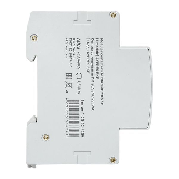 Контактор модульный КМ 20А 2NC 230В AC (1 мод.) AVERES EKF km-av-1-20-02-230V
