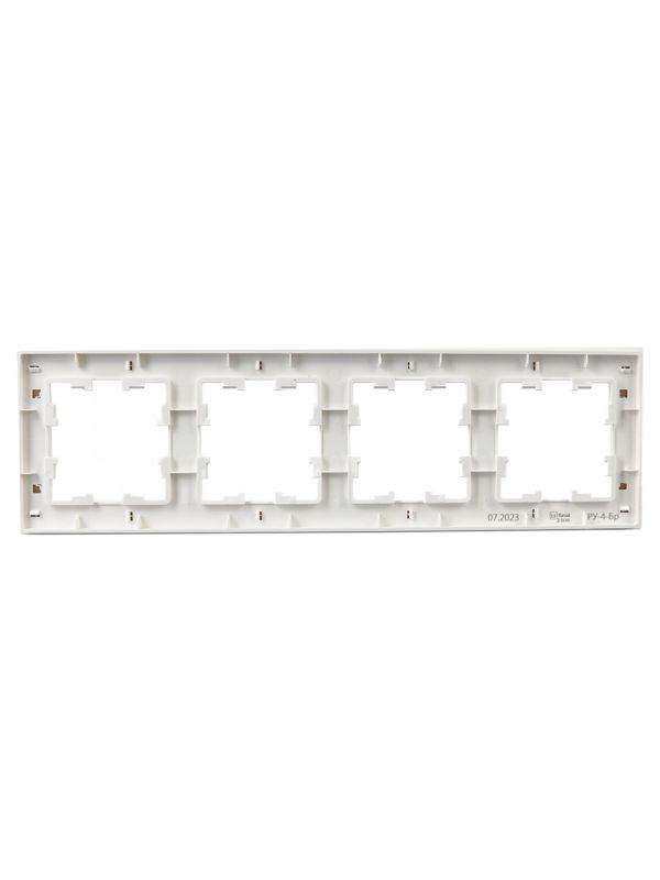 Рамка 4-м BRITE РУ-4-Бр бел. рифленый IEK BR-M42-51-K01