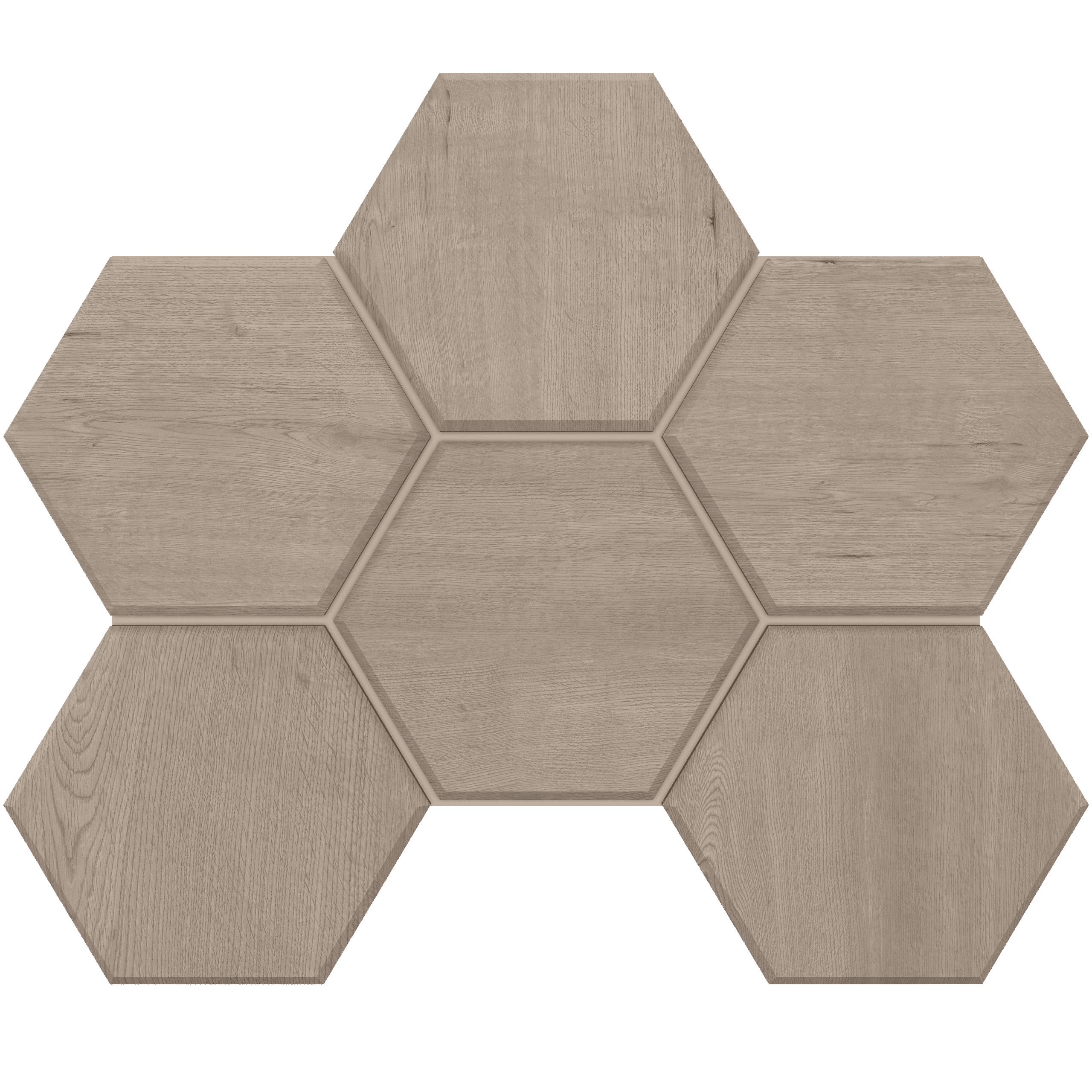 Мозаика под дерево Estima Classic Wood серый (Mosaic/CW01_NR/25x28.5/Hexagon)