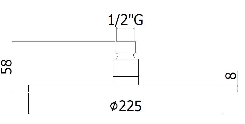 Верхний душ d.225 мод. MASTER, антикальций, кругл. белый матовый