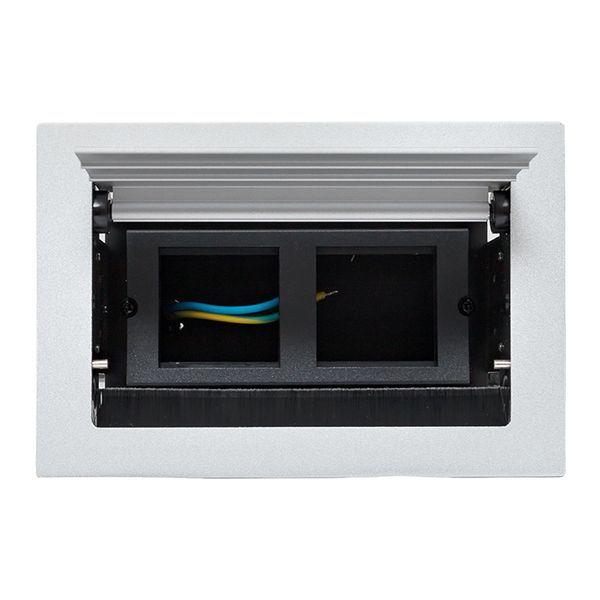 Лючок встраиваемый настольный 4 модуля C-Line EKF cl-vnl-4-s