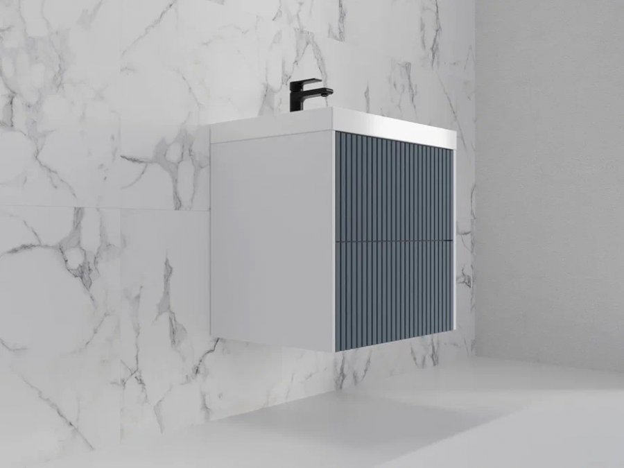 Тумба подвесная "Стокгольм 60", Classic 60, (2 ящ.) графит софт, PUSH