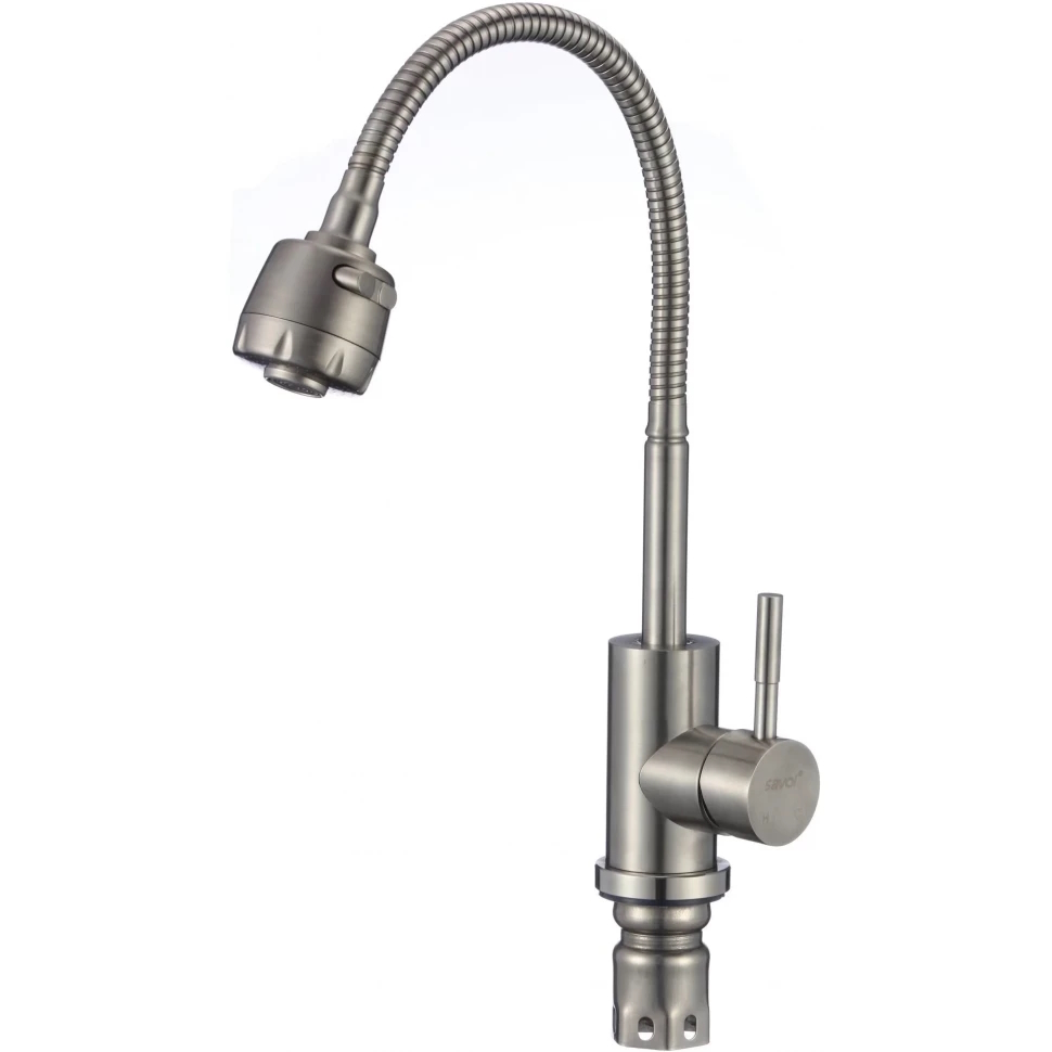 Смеситель для кухни с гибким изливом Savol S-SUS3002-1, сатин