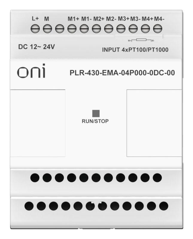 Модуль расширения входов выходов ПЛК 430 4 входа Pt100/Pt1000 24В DC ONI PLR-430-EMA-04P000-0DC-00