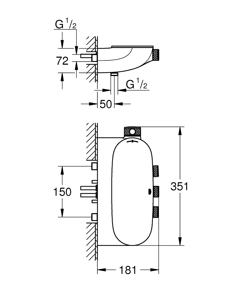 Термостат Grohe Grohtherm SmartControl 34713000 для душа