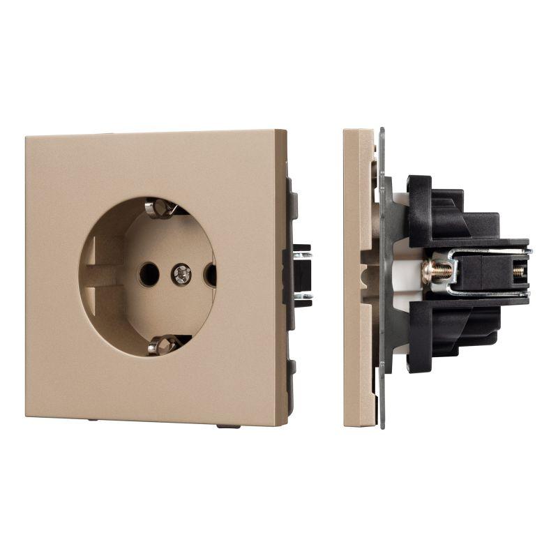 Механизм электрической розетки SCT-TENDO-MEU1-PL-GD 230В 16А Arlight 054081