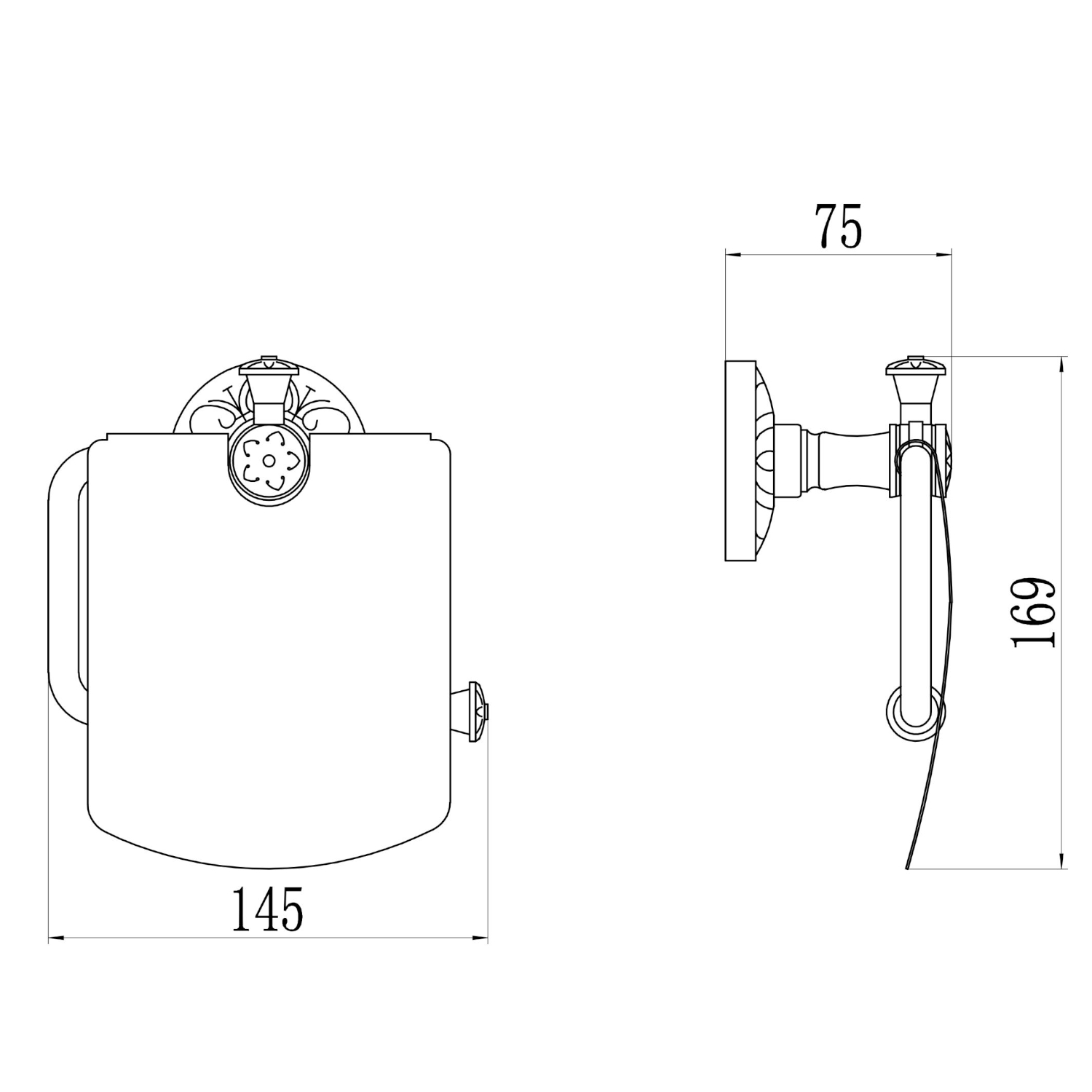 Держатель для туалетной бумаги Savol S-005851A, хром