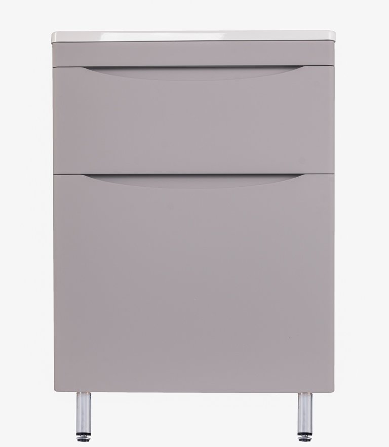 Тумба напольная "Бергамо мини 60" (2 ящ.) Люкс антискрейтч серый, PLUS