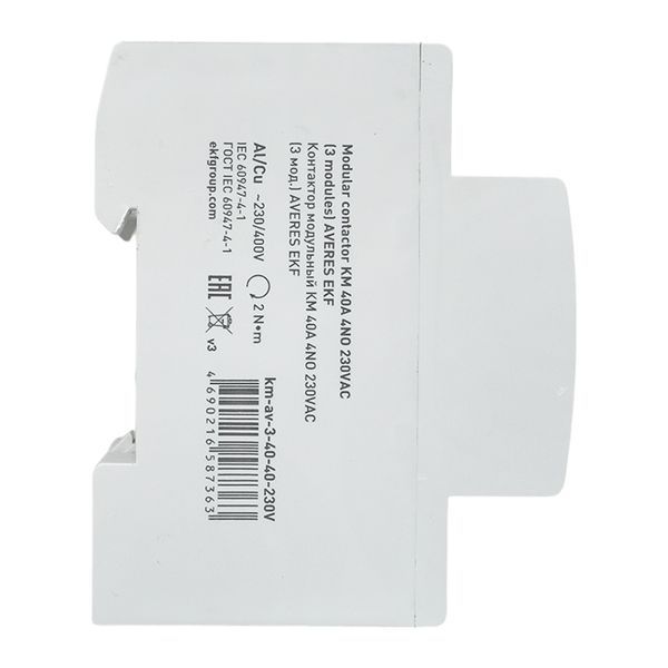 Контактор модульный КМ 40А 4NO 230В AC (3 мод.) AVERES EKF km-av-3-40-40-230V