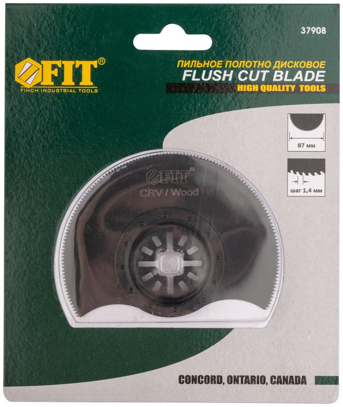 Полотно пильное фрезерованное ступенчатое дисковое CrV сталь 87х0.6мм FIT 37908