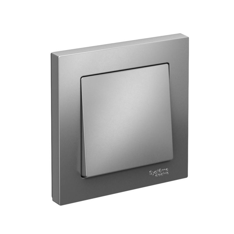 Выключатель 1-кл. AtlasDesign (сх. 1) 10AX быстрозажим. клем. в сборе сталь SE ATN000912S