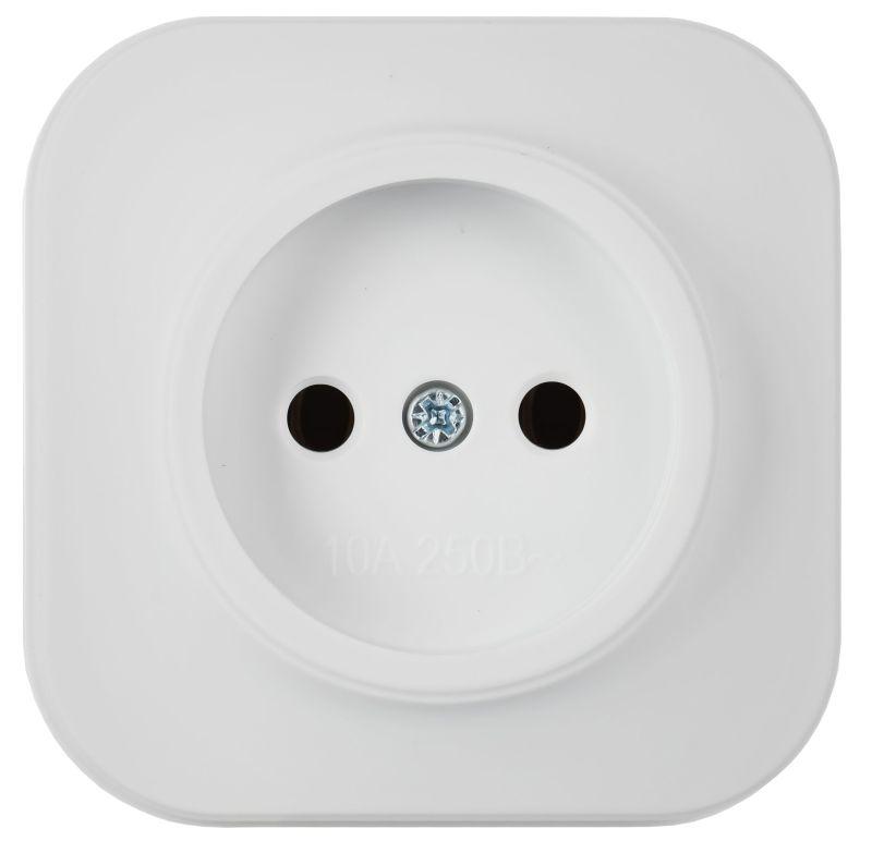 Розетка ОП GLORY РС20-2-ХБм 10А без заземл. без защ. шторок бел. матов. IEK ERH10-K01M-10