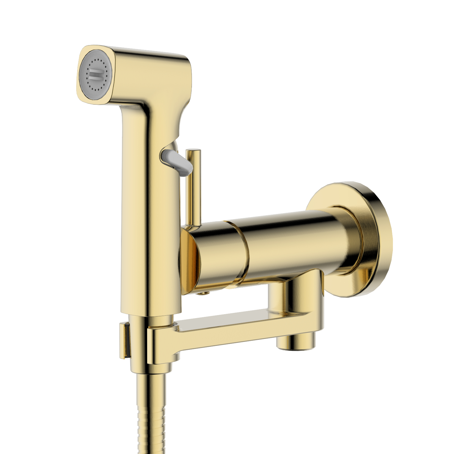 Комплект для гигиенического душа Aquatek НИКА встроенный (смеситель + гигиеническая лейка + шланг) AQ1819BG    золото шлифованное