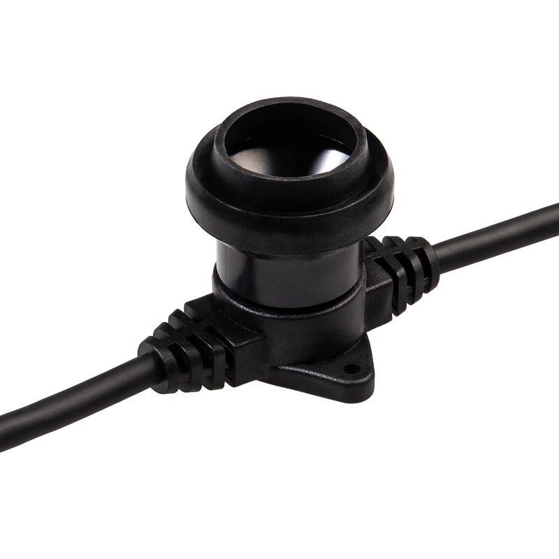 Гирлянда "Белт Лайт" 2жил. 50м шаг 20см 250 патронов E27 IP65 черн. круглый провод Neon-Night 331-243