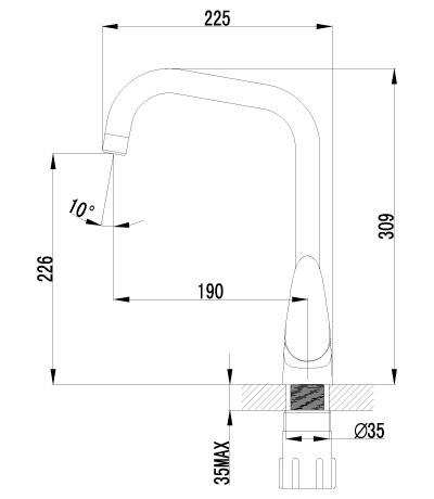 Смеситель для кухонной мойки Lemark Pramen (LM3355C)