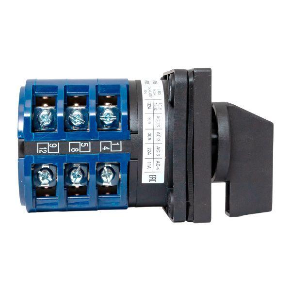 Переключатель кулачковый ПК-1-102 2п 32А "0-1-2-3" IP65 EKF pk-1-102-32-65