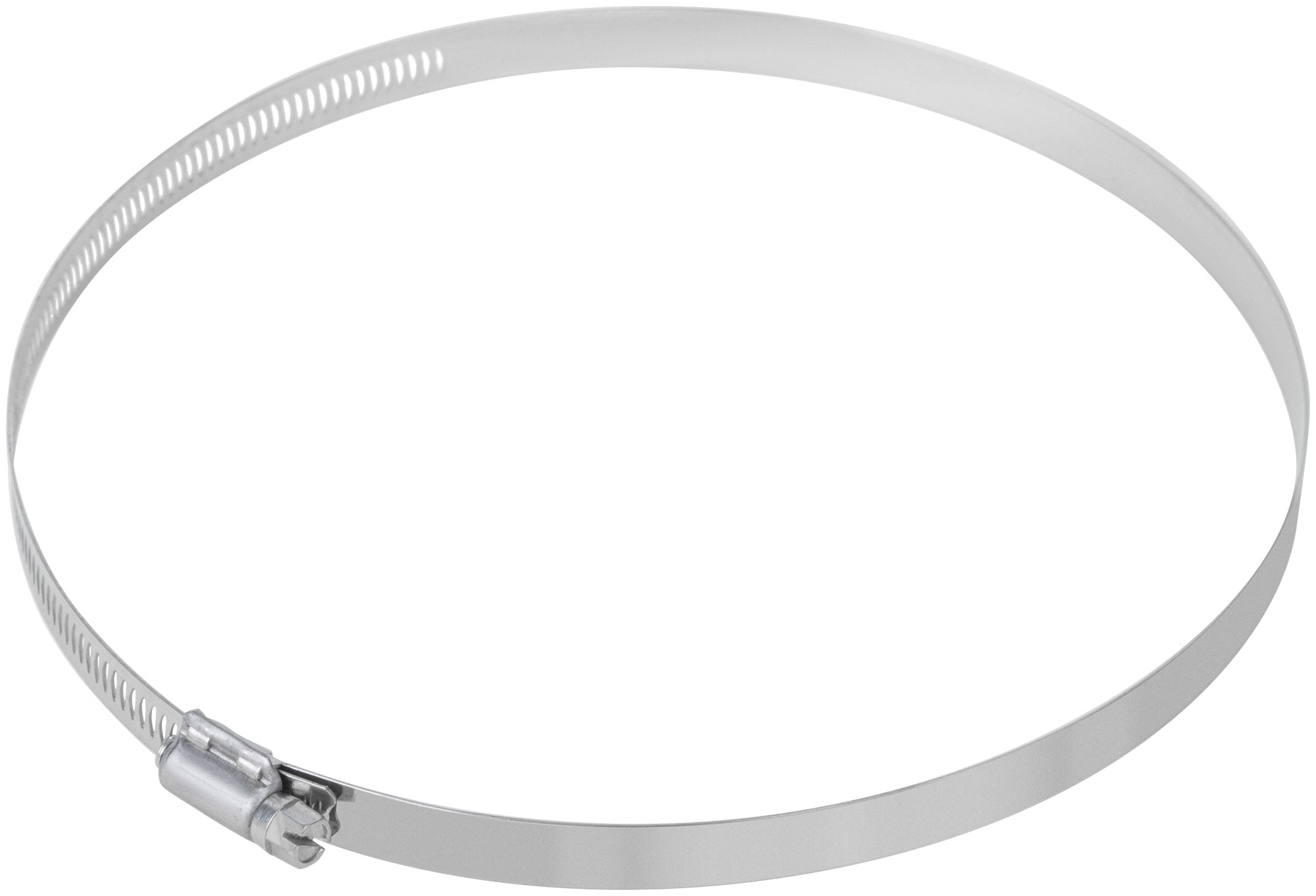 Хомут обжимной просечной, ширина 12,7 мм, нерж.сталь 130-203 мм