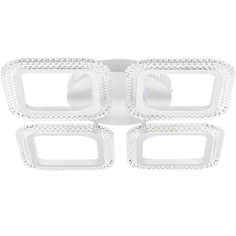 Люстра потолочная светодиодная диммируемая FIUGGI 400х400х75мм 118Вт 2700К/4200К/6400К 23кв.м бел. Ritter 52167 3