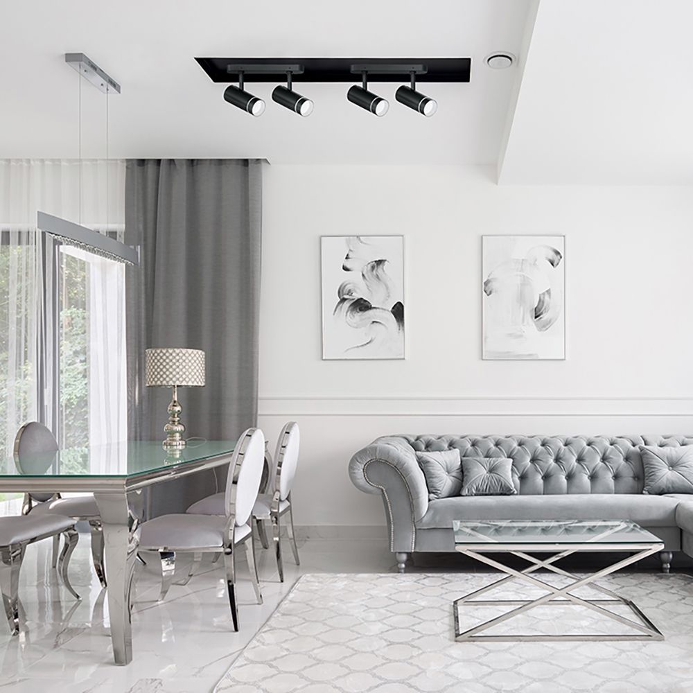 Светильник ДБО 2хGU10 без ламп наклонный белый